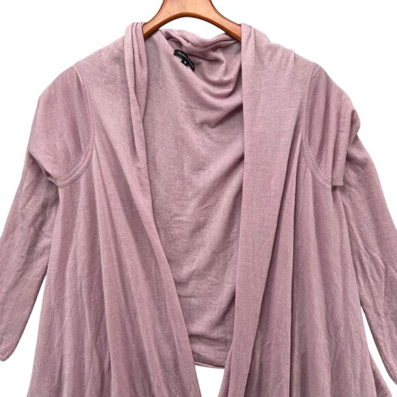 Plush Cashmere Long Cardigan Womens Pink 100% Cashmere Open Front Size M - Picture 5 of 13